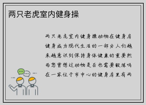 两只老虎室内健身操