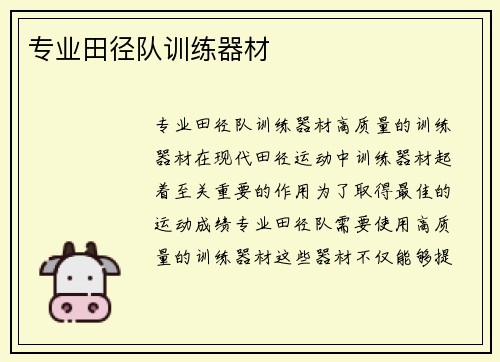 专业田径队训练器材