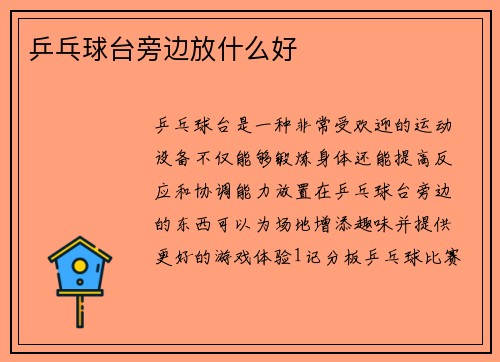 乒乓球台旁边放什么好