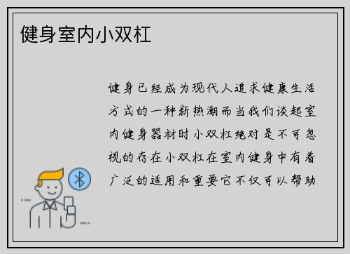 健身室内小双杠
